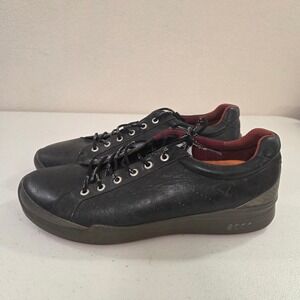 ECCO Biom Hybrid Mens 47 Black Yak Leather Spikeless Golf Shoes Sneakers
